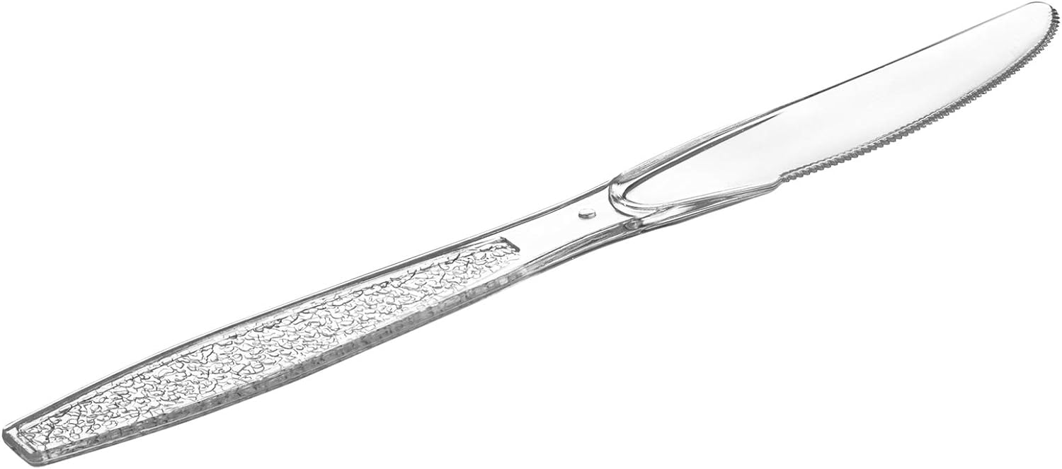 Comfy Package [300 Pack] Heavyweight Disposable Clear Plastic Knives - Image 2